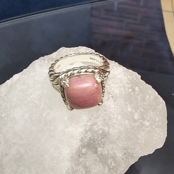 John Hardy Pink Quartz Basketweave Ring - Picture 4 of 11